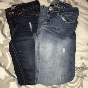 2 Pair Kids Sz8 Skinny Distressed Stretch Jeans